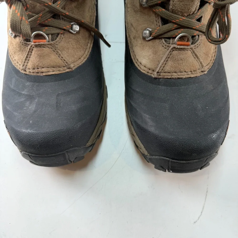 The North Face Heatseeker Waterproof Leather Winter Boots Brown Men's Size 11